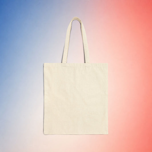 American Flag with State Flower Stars Canvas Tote
