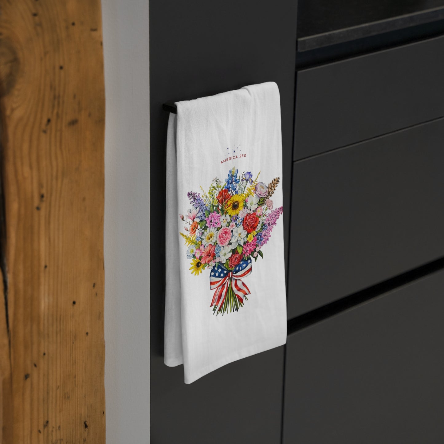 State Flower Bouquet Tea Towel