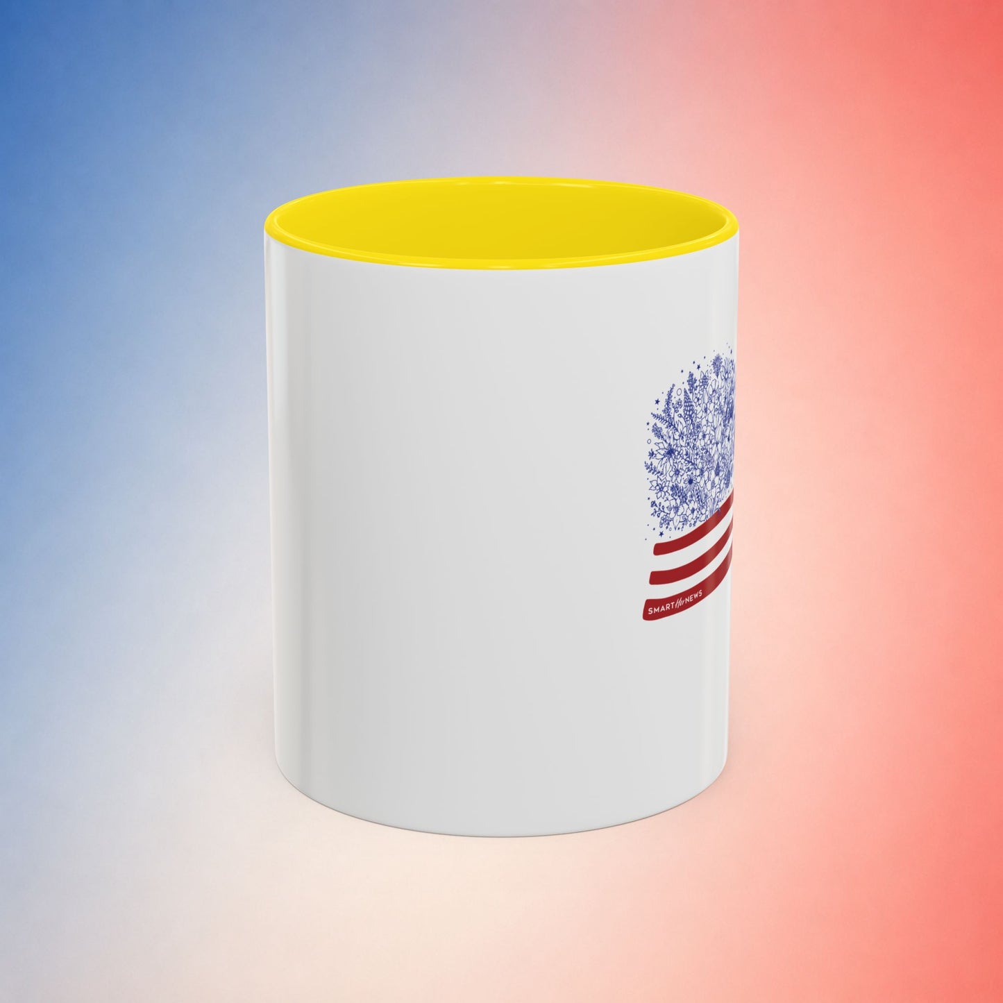 American Flag with State Flower Stars Coffee Mug