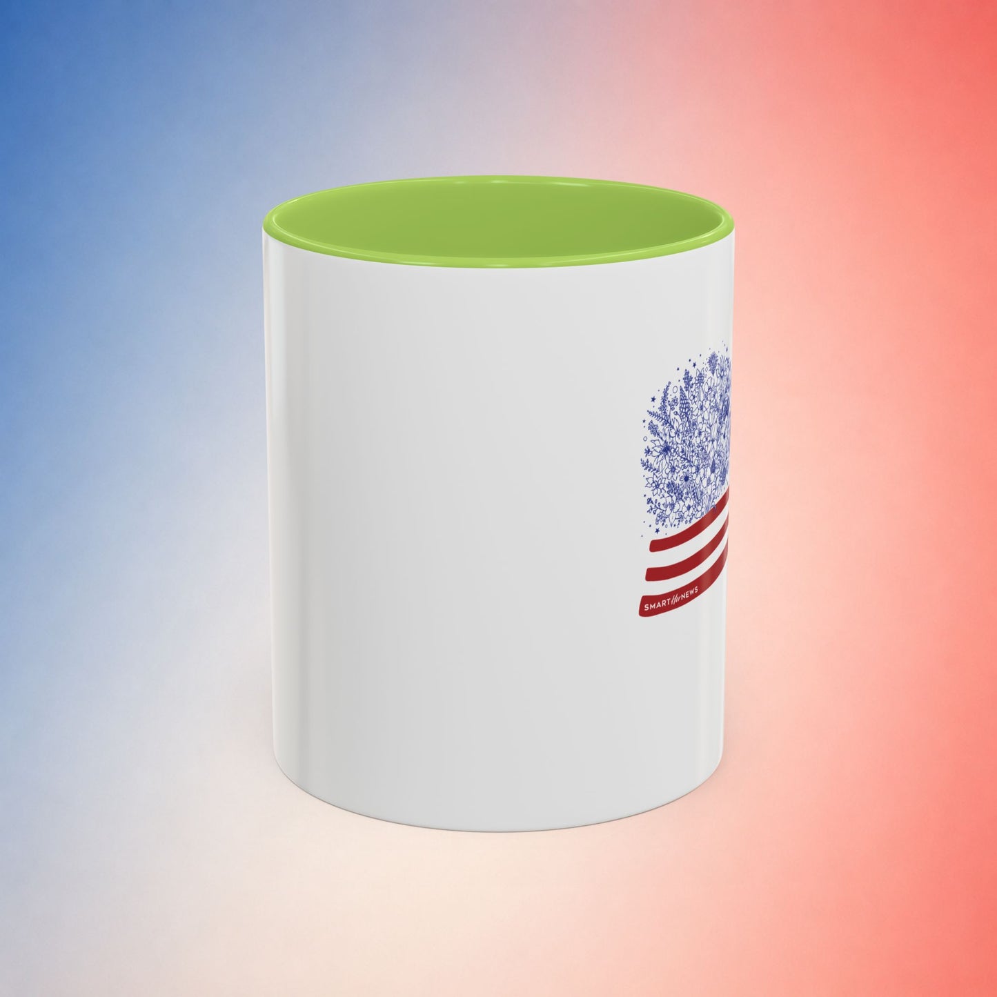American Flag with State Flower Stars Coffee Mug