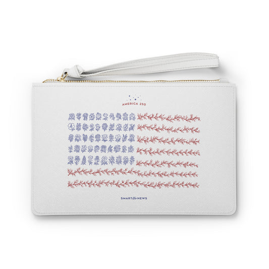 State Flower Stars and Stripes Zippered Pouch