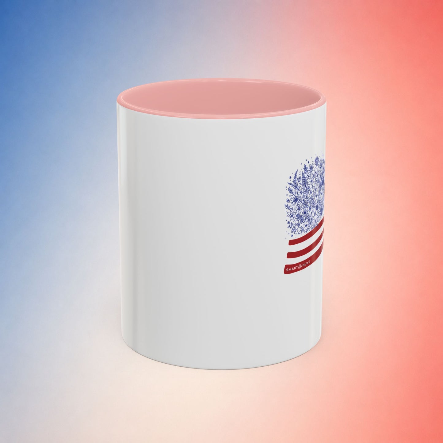 American Flag with State Flower Stars Coffee Mug