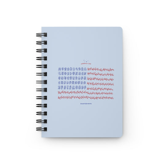 State Flower Stars and Stripes Spiral Bound Journal