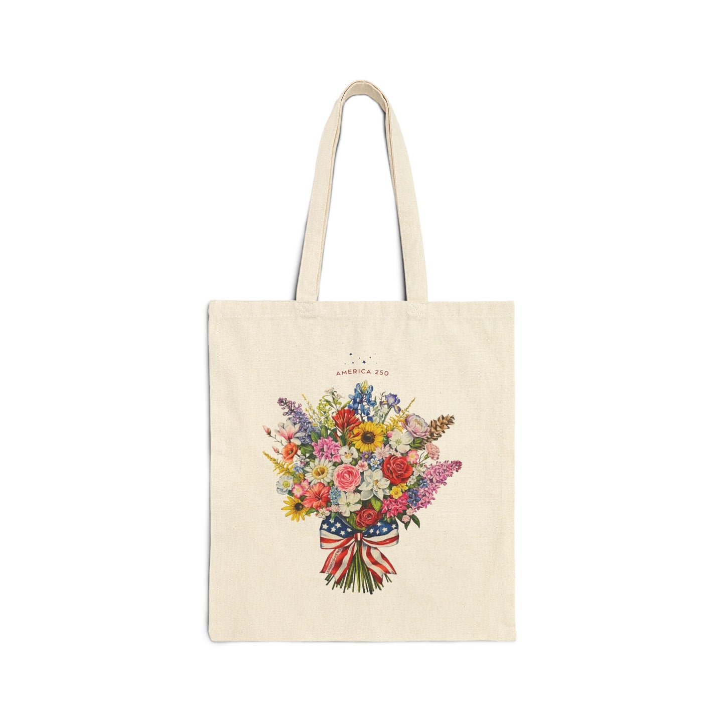 State Flower Bouquet Canvas Tote