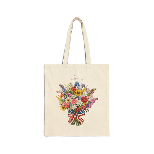 State Flower Bouquet Canvas Tote