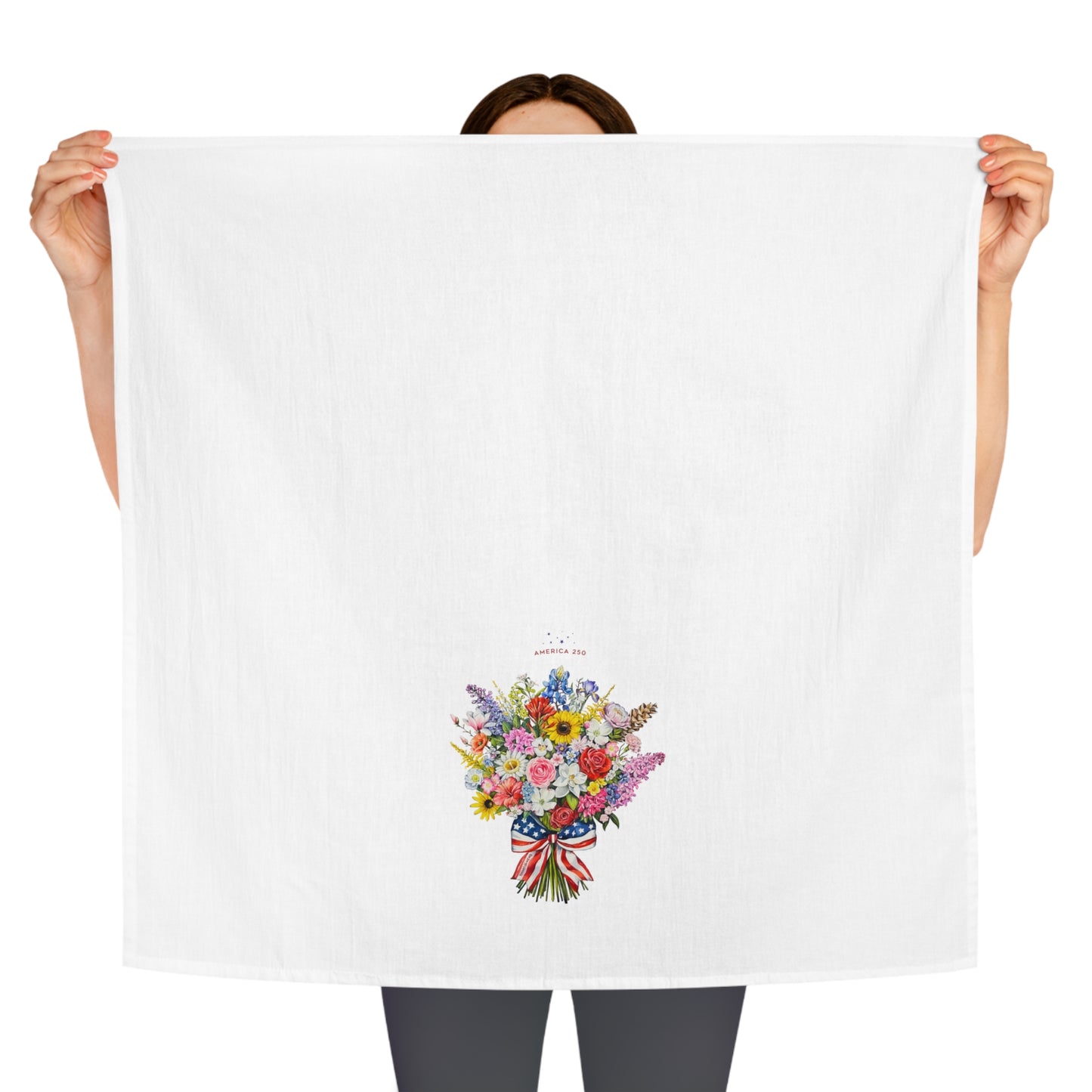 State Flower Bouquet Tea Towel