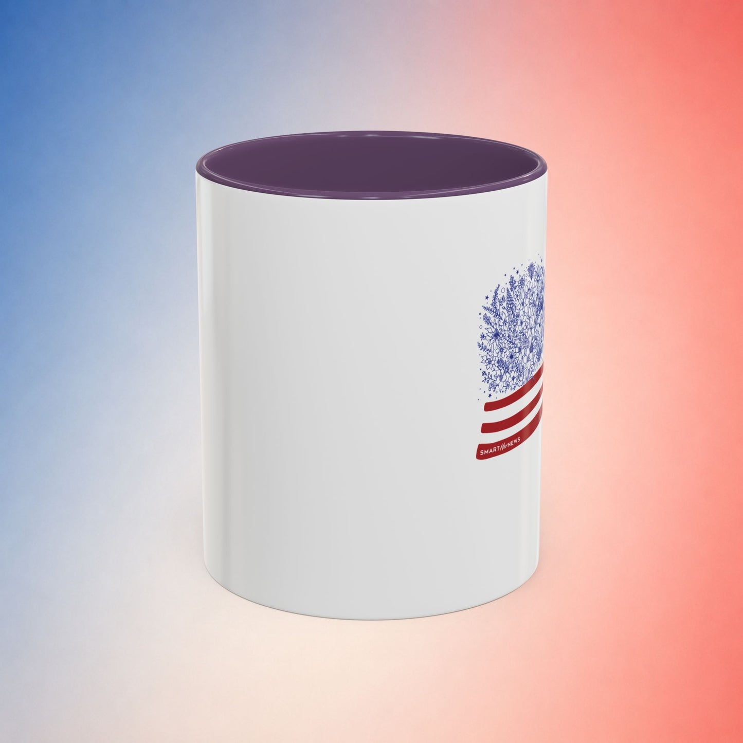 American Flag with State Flower Stars Coffee Mug