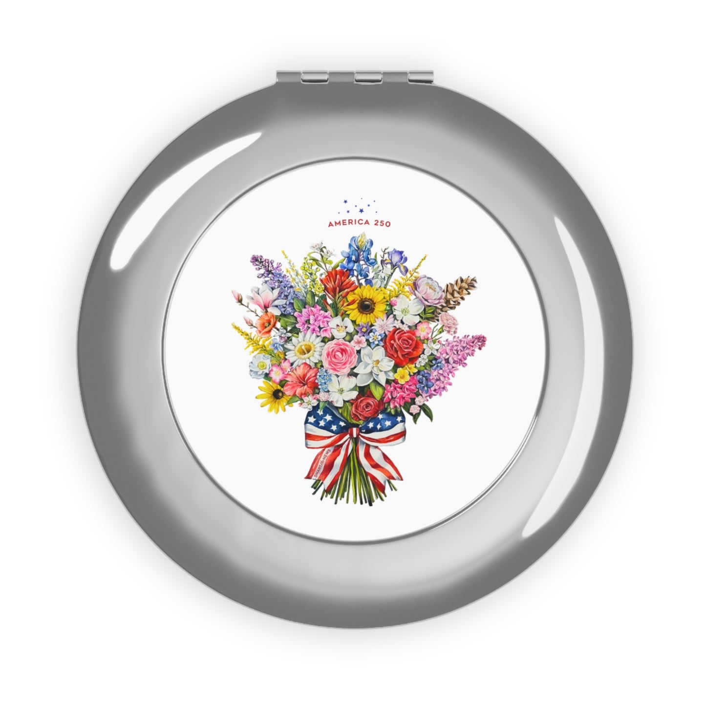 State Flower Bouquet Compact Mirror