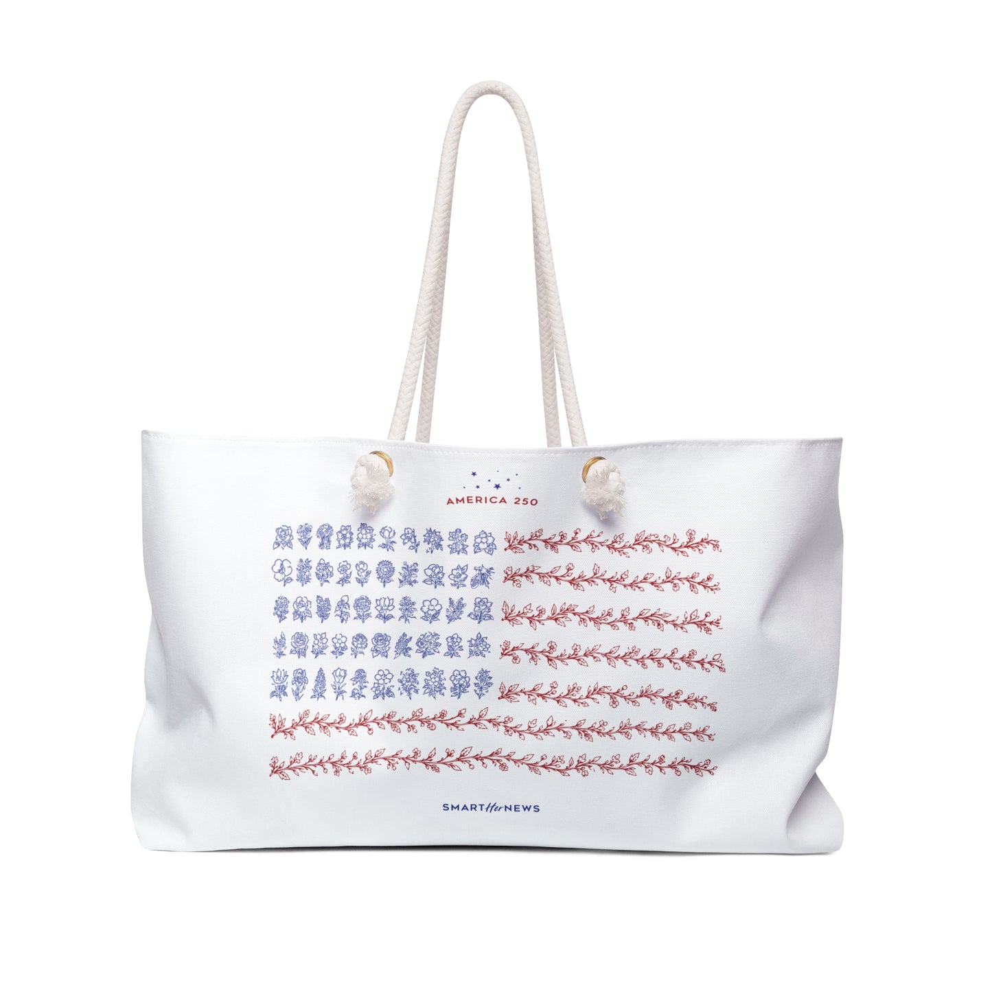 State Flower Stars and Stripes Weekender Bag