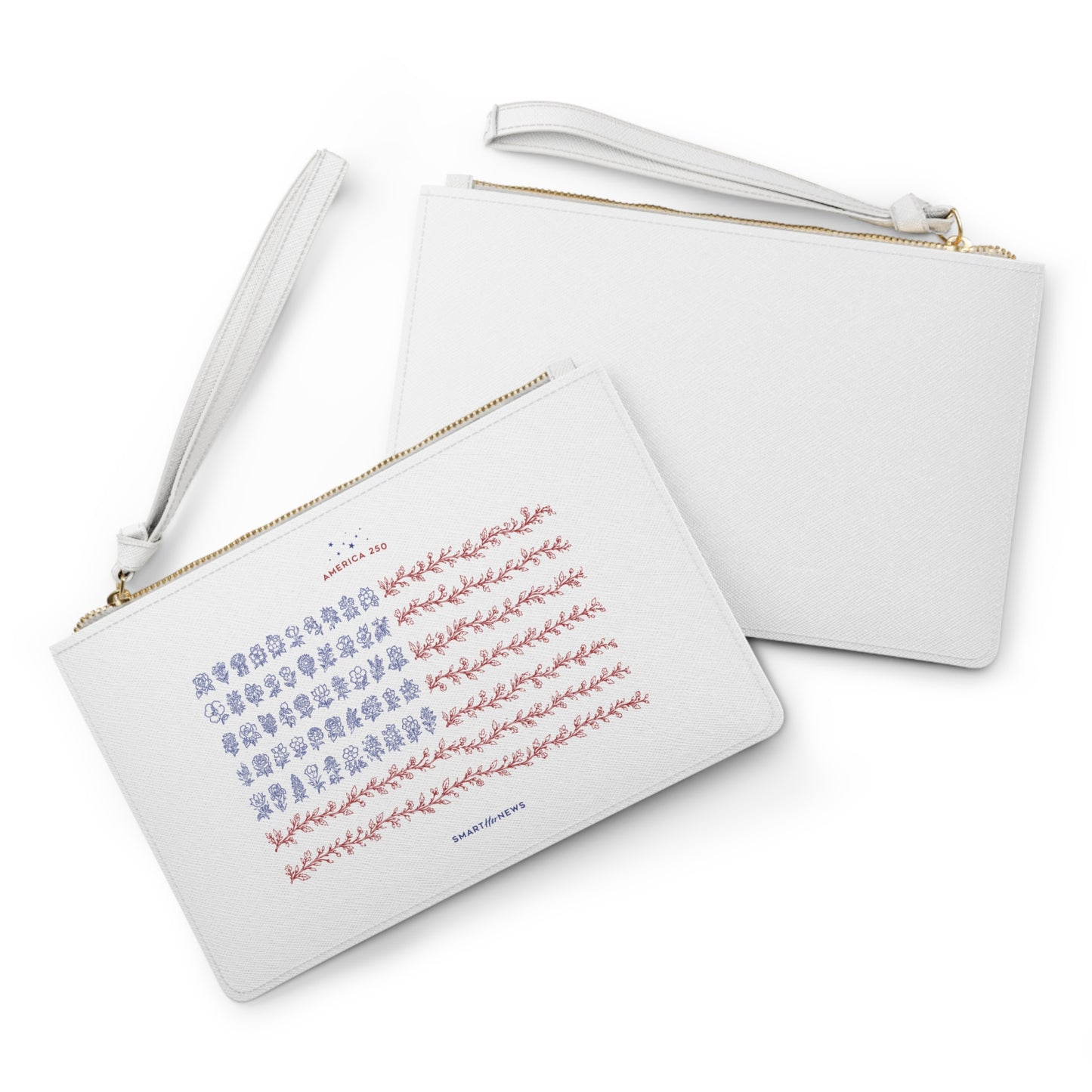 State Flower Stars and Stripes Zippered Pouch