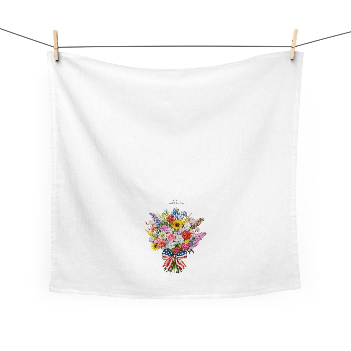 State Flower Bouquet Tea Towel