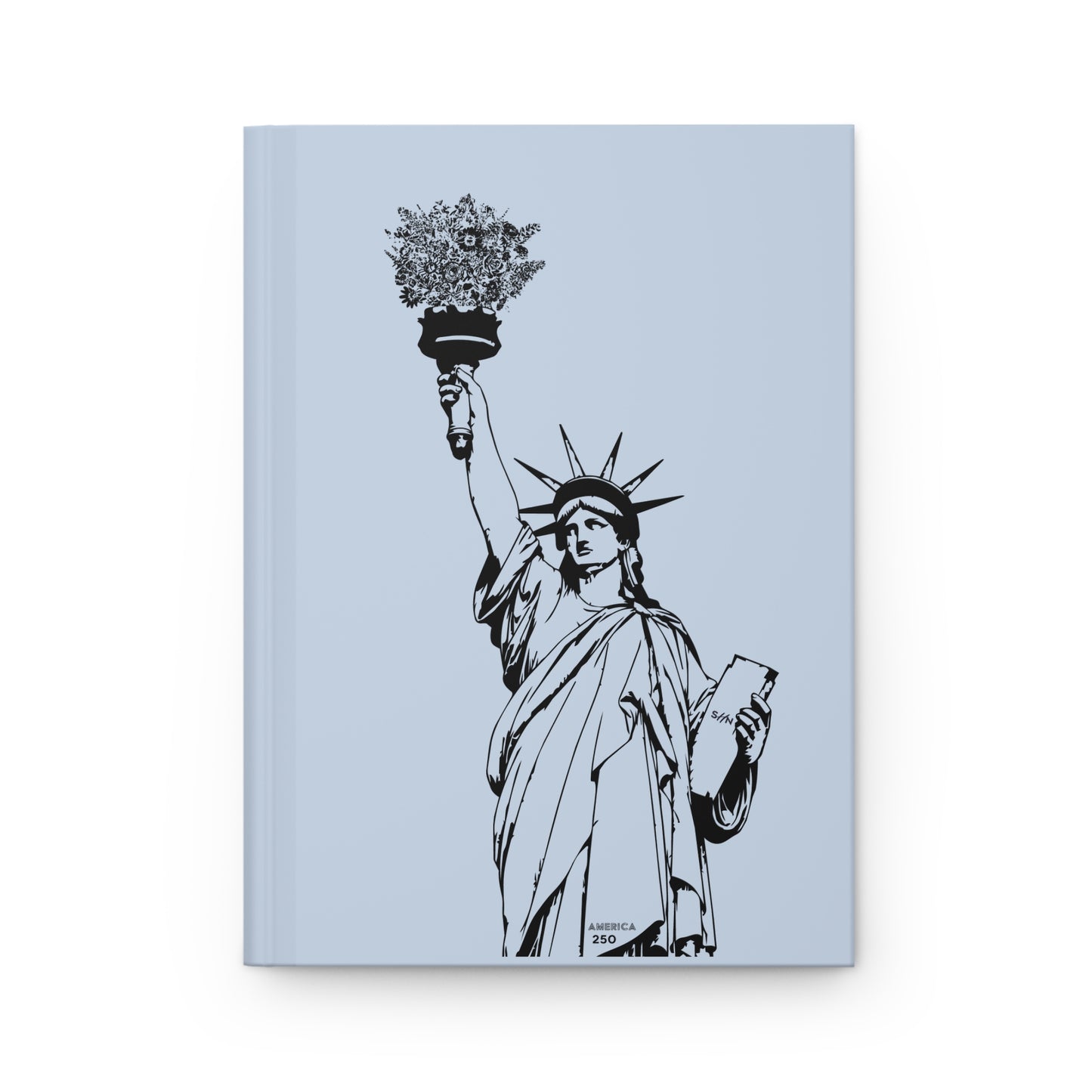 Lady Liberty with State Flower Bouquet Hardcover Journal
