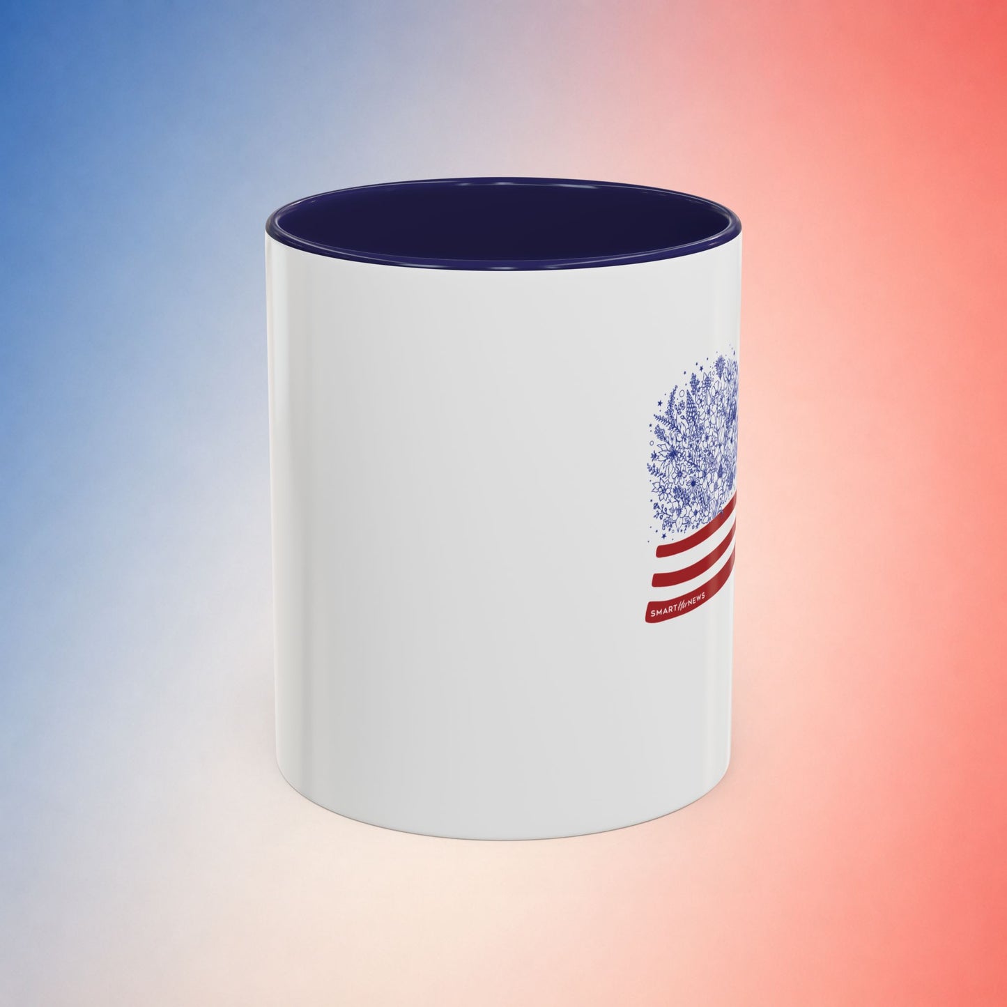 American Flag with State Flower Stars Coffee Mug